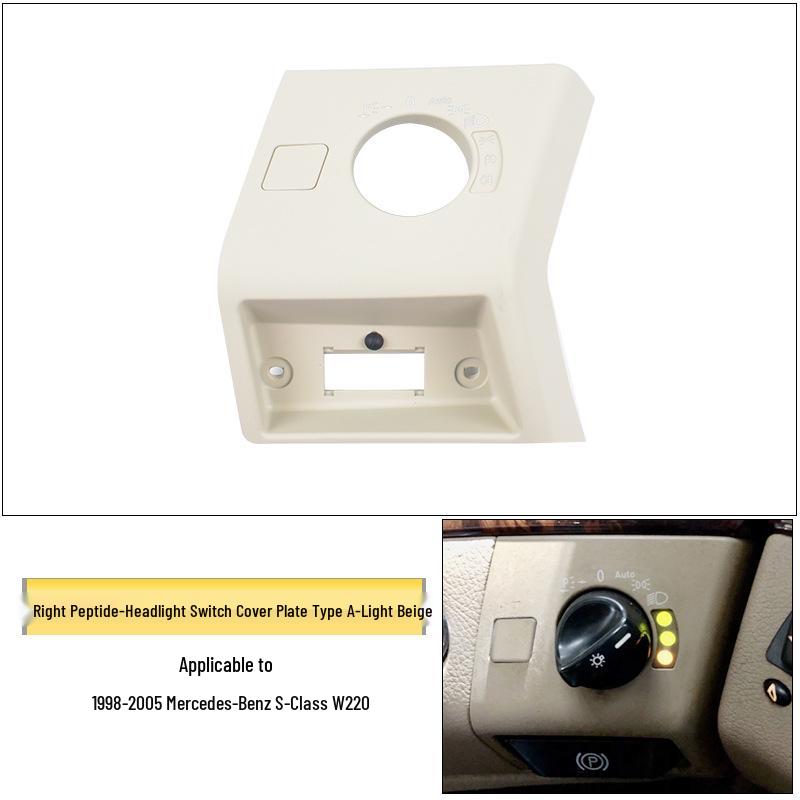 Acabamento da Tampa do Botão do Interruptor do Farol do Mercedes-Benz Classe S W220