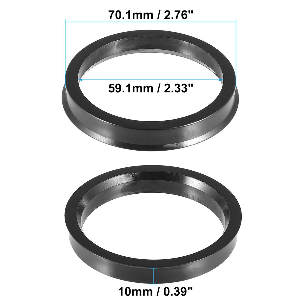X Autohaux 4pcs Plastic Car Wheel Hub Centric Rings Wheel Bore Center 70.1-54.1 70.1-56.1 70.1-56.6 70.1-66.1 70.1-66.6 Valve Stems 1