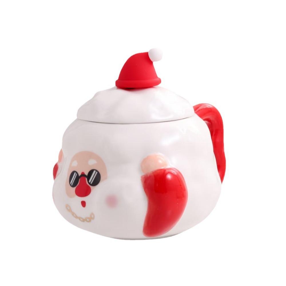 Creative Cartoon Santa Claus Ceramic Cup Christmas Cup Creative Mug Christmas Coffee Cup Gift Cup Set