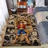 "Anime-Style Pirate Wanted Poster Carpet with Straw Hat Character Print" Suitable for Use As an Anti-slip for Living Room Bedroom Sofas