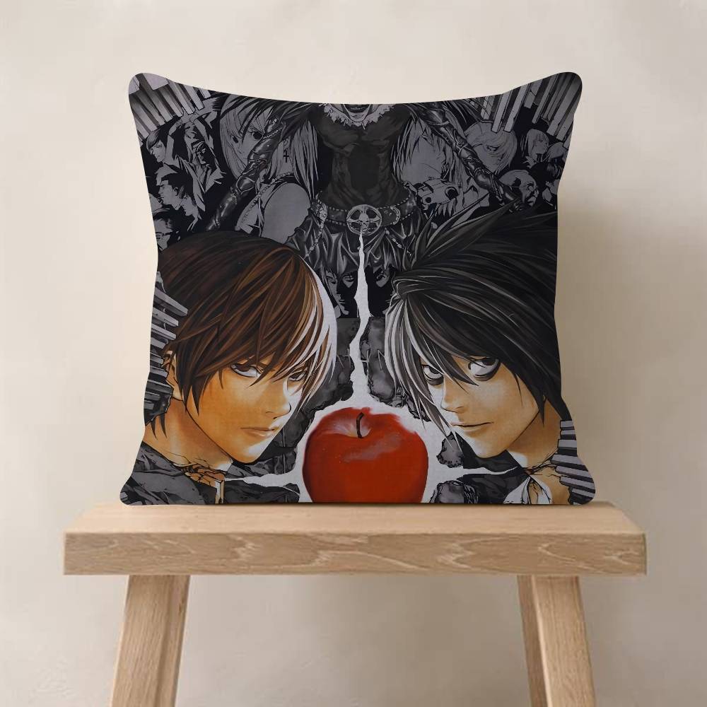 

Anime DDeath NNote Japan Cartoon Pillow Cover Sofa Cushion Cover Home Room Decoration Children Gift 30x30 cm