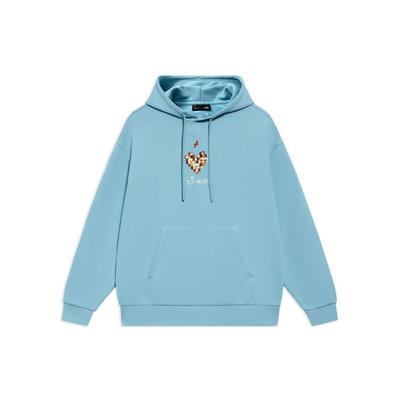 Li-Ning Αθλητικό Φούτερ με Κουκούλα Casual Unisex Μπλούζες Μπλε AWDS593-3