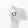 Retro Punk Black Thorn Hoop Earrings Hypoallergenic Earrings for Men Punk Jewelry Fashion Street Casual