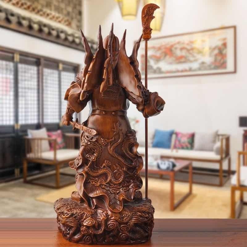 Attract Wealth Guan Gong Statue Resin Accessories Home Room Table Guan Yu Sculpture Crafts Hotel Office Desk Decoration Items