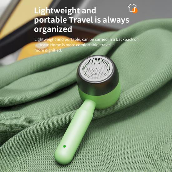 Lint Trimmer Fabric Shaver Electric Lint Remover with 6-Blade Cutter Display Rechargeable USB Adjustable Speed LED