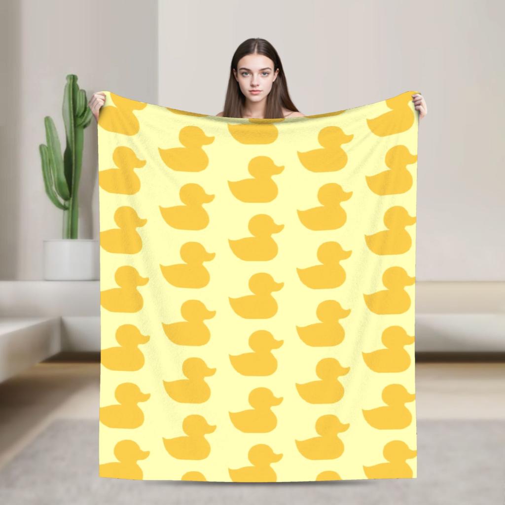 Yellow Rubber Duck   Blanket Quality Super Warm  Bedding Throws Winter Boy Girl Bedroom Print Bedspread