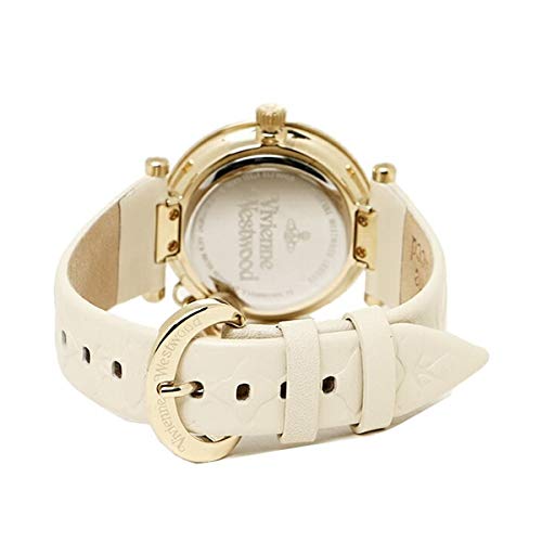 Vivienne Westwood Women's Orb Charm White Leather Watch VV006WHWH [Parallel Import]