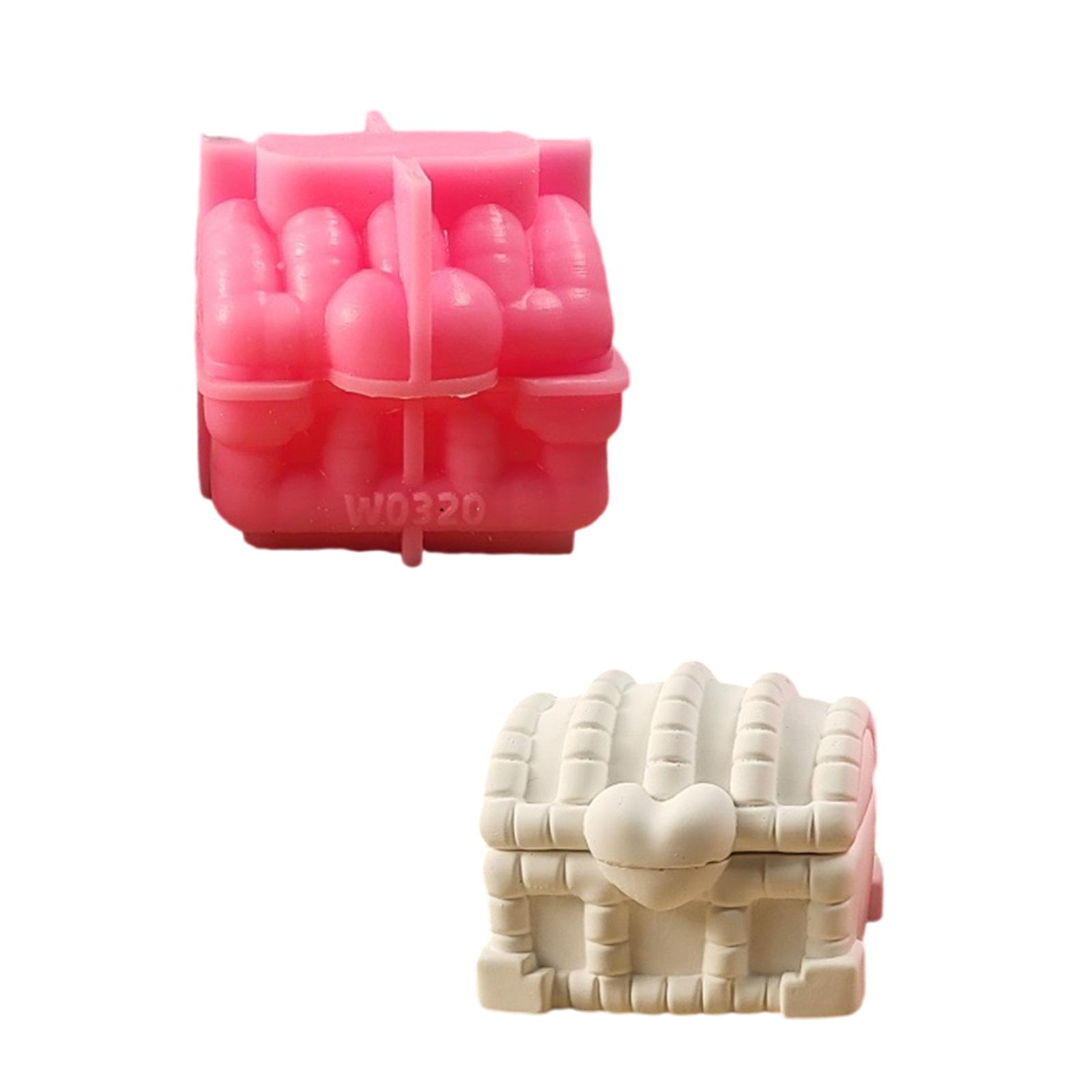 

Форма для банки со свечами и крышкой Гибкая силиконовая форма для создания декоративного контейнера для хранения Форма для изготовления подсвечника