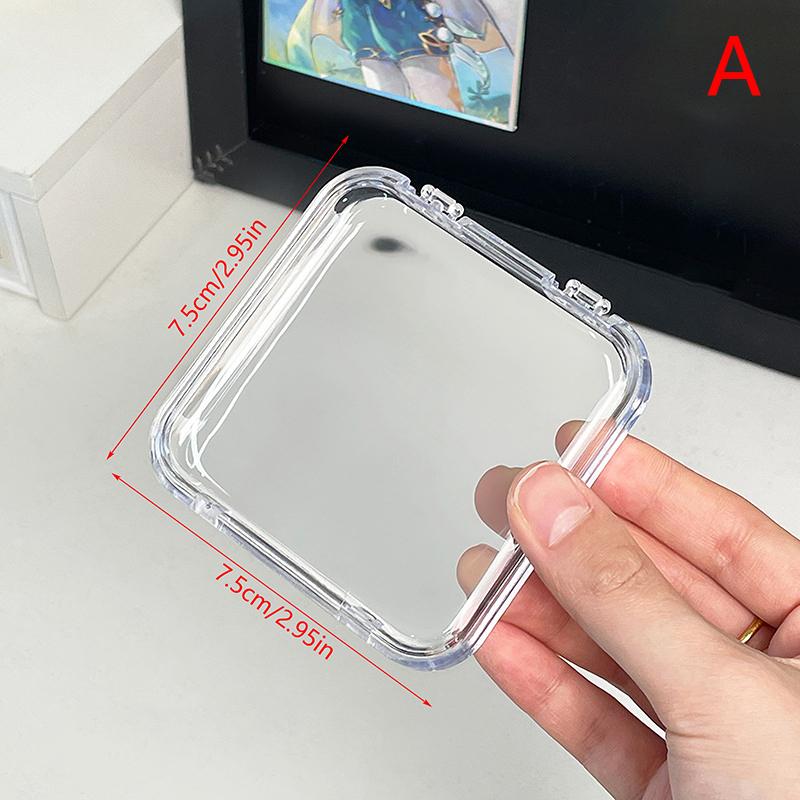 

1 шт. Мини-коробка для хранения, акриловый чехол для сережек, колец, ювелирных изделий, квадратный портативный органайзер для хранения продуктов, прозрачный значок