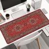 Red Persian Rug Large Mouse Pad Non Slip Waterproof Desk Mat Ethnic Floral Keyboard Table Protector Home Office Decor