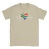 South Africa Flag Heartbeat TShirt Unisex Vintage Pure Cotton Tees Crewneck Short Sleeve T Shirts Summer Clothes