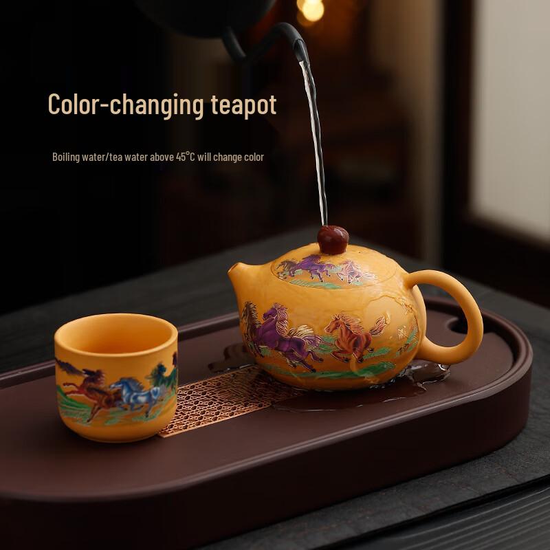 

Meijin Zisha Golden Clay Heat-Sensitive Kung Fu Tea Set