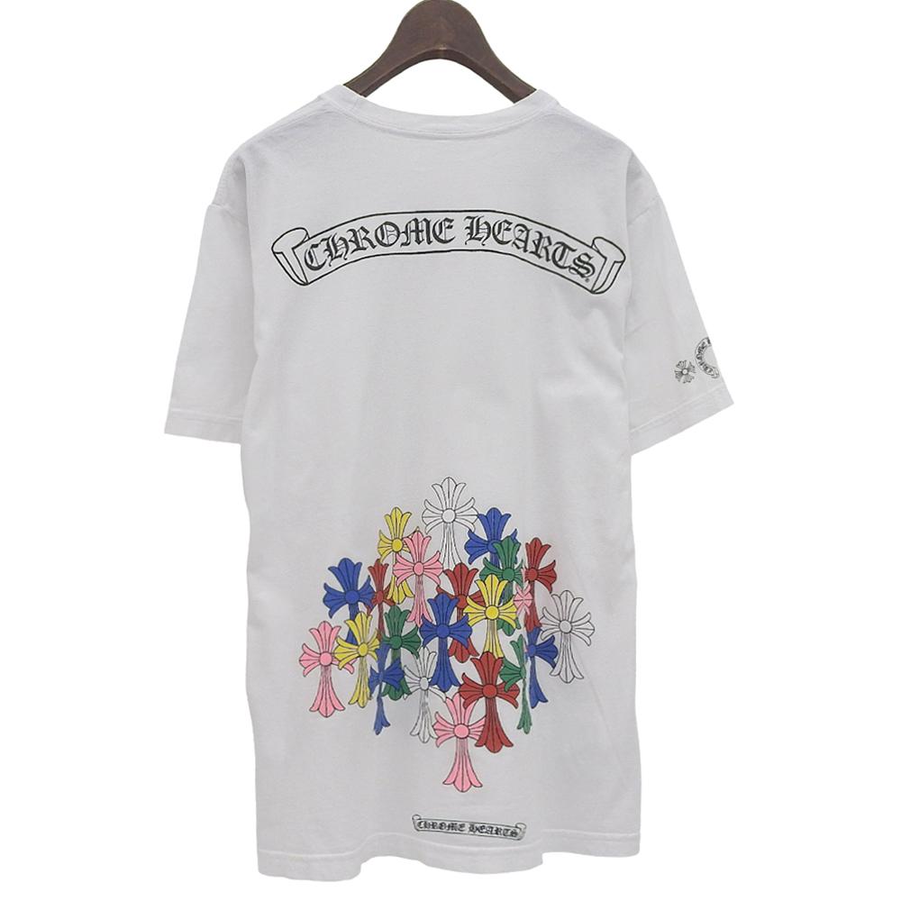 CHROME HEARTS Multi Color Cross Cemetery T-Shirt, Men's, White, Medium Tops M whiteUsed
