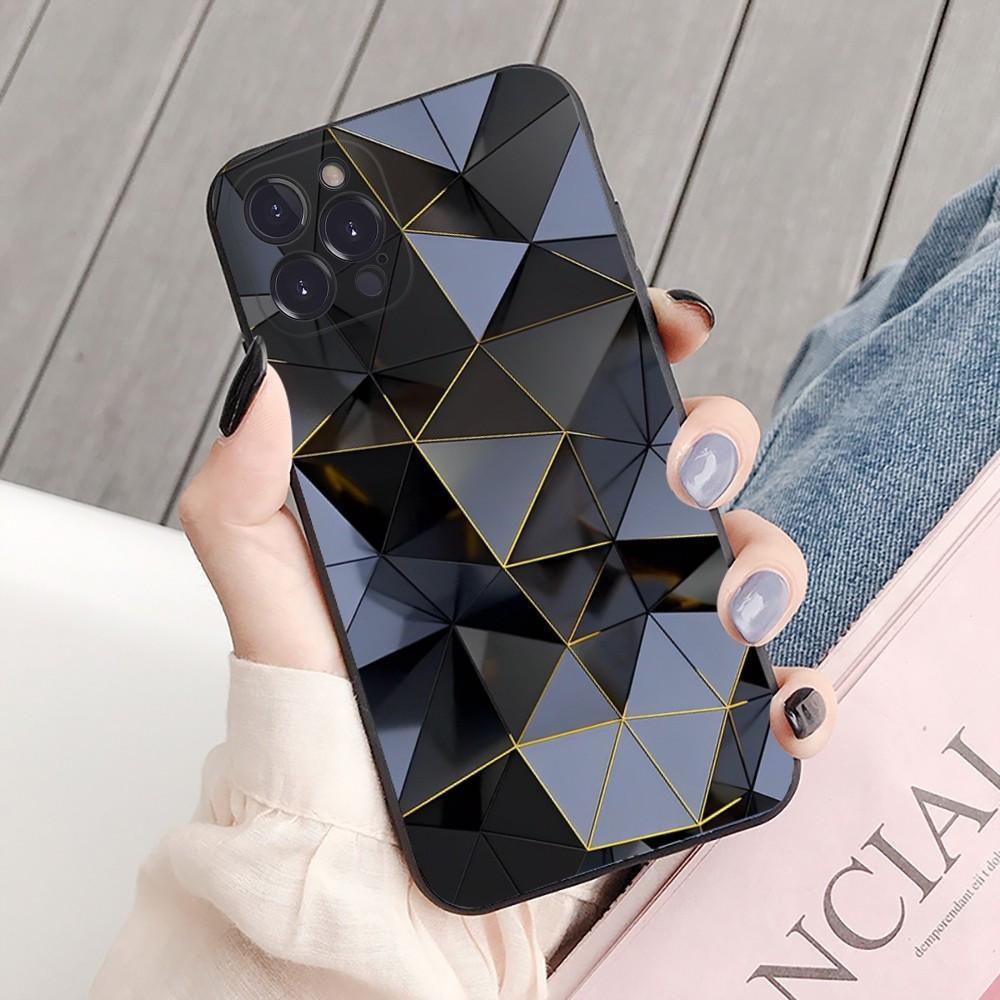 Iphone16Plus Mobile Phone Case, Luxury Geometry, Cool Mobile Phone Case, Painted Anti-Drop For Anti-Drop Hand