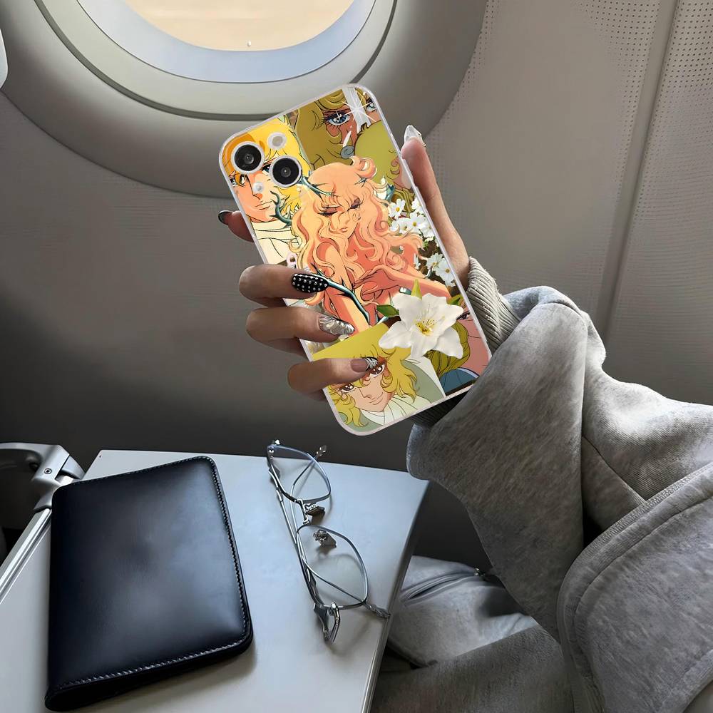 Rose Of V-Versailles Lady Oscar For IPhone 17 16 15 14 13 12 Mini 11 Pro Max Transparent Case