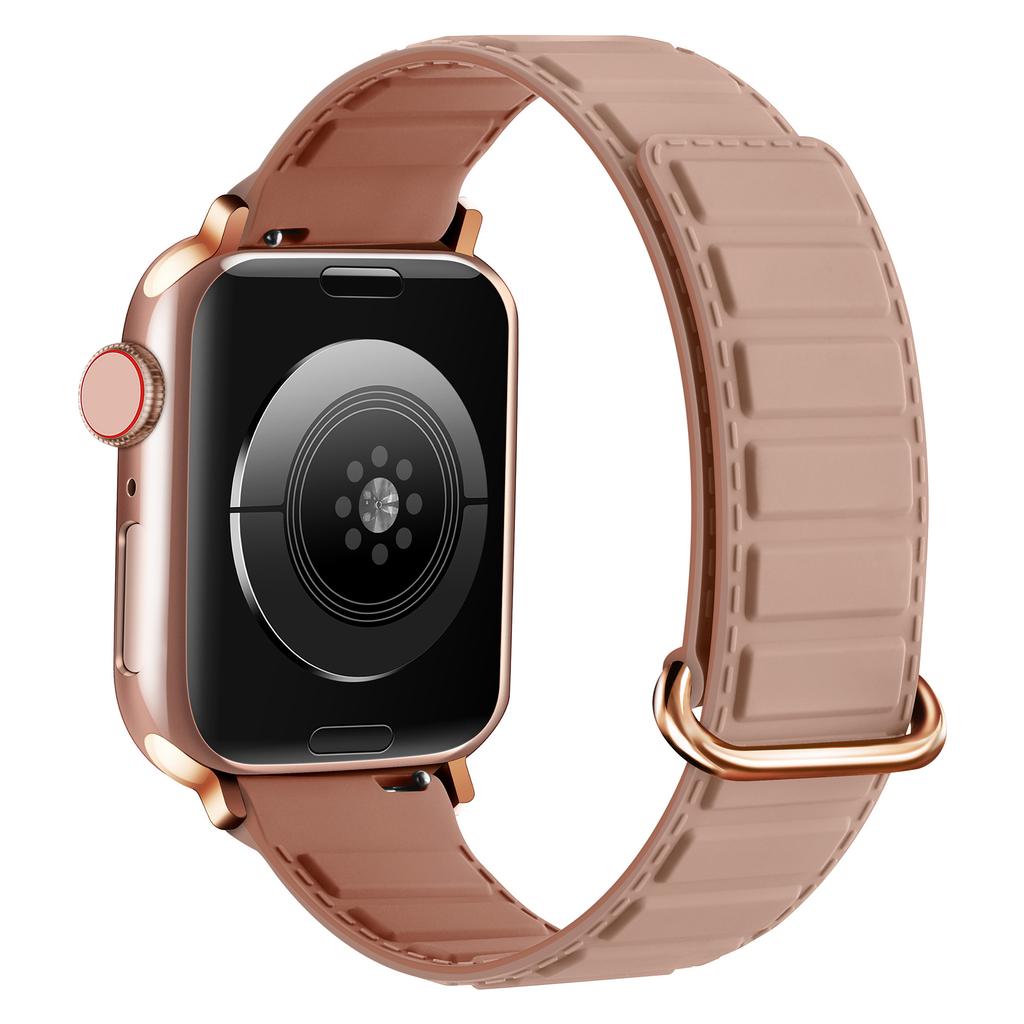 Silicone Strap for Apple Watch Ultra 3 2 1 49mm/Series 11 10 46mm/9 8 7 45mm/SE3 SE2 SE 6 5 4 44mm/3 2 1 42mm Magnetic Buckle Watch Band