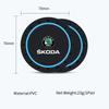 KJGK5 2Pcs Car Silicone Coaster Anti-Slip Water Cup Drink Mat For Skoda Octavia Kodiaq Fabia Superb Rapid Karoq Kamiq Roomster Citigo 