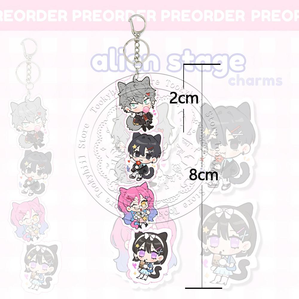 

Alien Stage Chuan Keychain Kawaii Student Kuma Exquisite Creativity Riri Package Decor Anime Cartoon Key Ring Lumi Birthday Gift