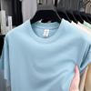 Men's 100% Cotton Casual Short-Sleeve Round Neck T-shirt - Solid Color, Summer Style