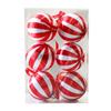 6Pcs 8cm Christmas Ball Ornaments Plastic Hanging Decor for Tree Window Display & DIY Crafts Shatterproof Festive Decorations