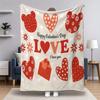 Valentine's Day Heart Pattern Flannel Printed Blanket Suitable for All Seasons Suitable for Living Room Office Sofa and Travel