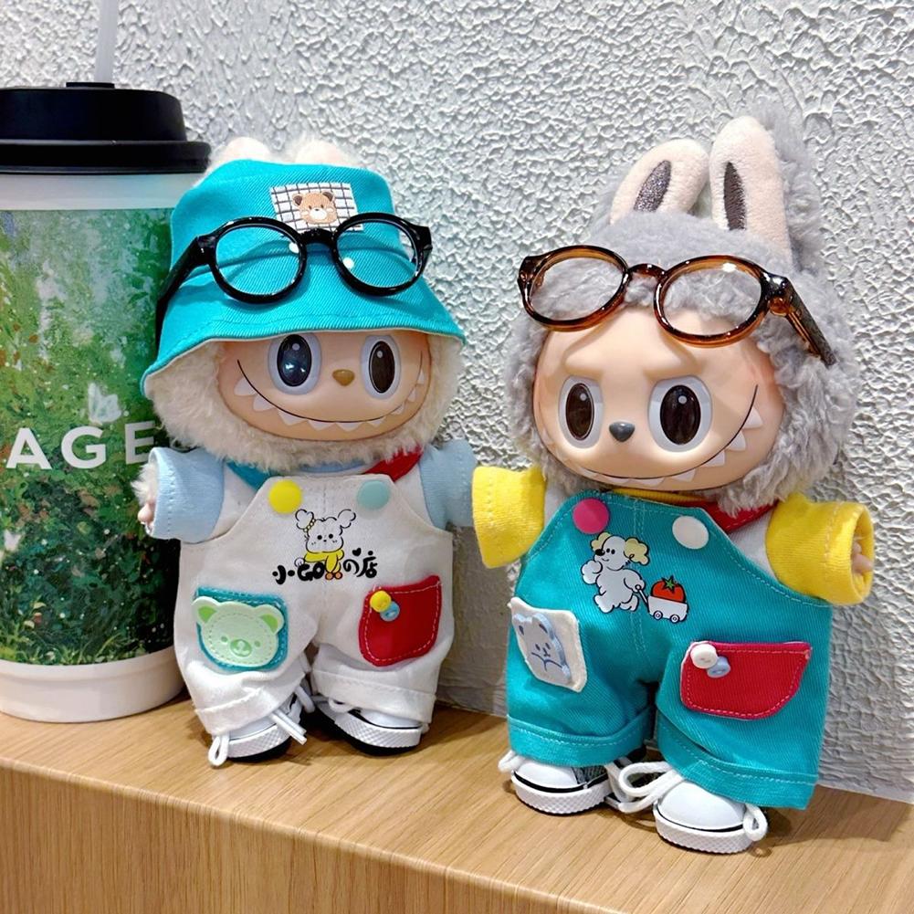 For 17cm Labubu Doll Clothes Fashion Clothes Overalls Doll Clothes Color Match Shorts Dolls Accessories Cute Decoration Little Clothes
