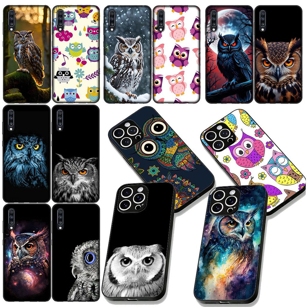 Cartoon Owl Bird Wallpaper Phone Cover for Samsung Galaxy A06 A05 A14 A50 A51 A52 A12 A13 A23 A70 A07 A25 A26 A72 A56 Case
