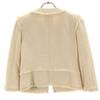FOXEY Made In Japan 7 Minutes Sleeve Basketweave No Color Jacket 38 Beige Women Used