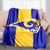Rams Team Spirit Printed Throws Blanket Soft Flannel Blankets for Couch Bed Gifts for Men Women Picnic Blanket Christmas Gifts