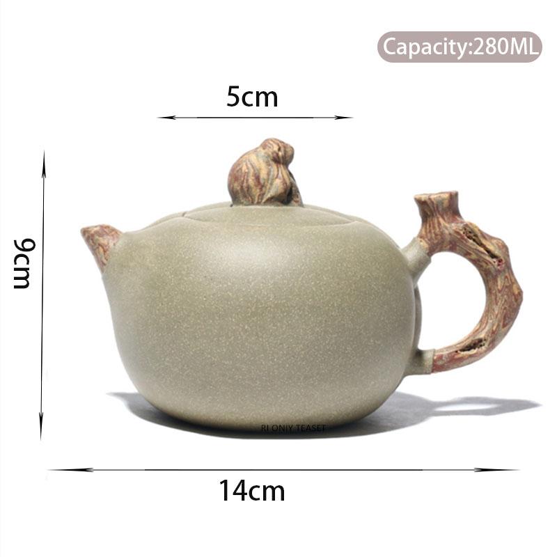 

280ml Chinese Yixing Purple Clay Teapot Handmade Tea Pot Beauty Tea Infuser Kettle Household Raw Ore Zisha Tea Set Customized