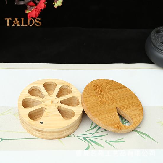 Cutie de Pastile din Lemn 7 Grilaje Rotativă Etanșă la Praf Rezistentă la Umiditate Portabilă Ușoară cu Capac Organizator Zilnic Săptămânal pentru Medicamente Cutie de Depozitare pentru Tablete Suport pentru Pastile