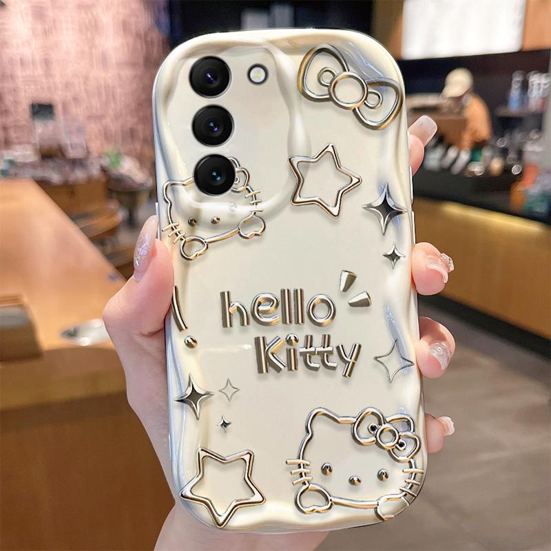 Hello Kitty Case for Samsung Galaxy S24 S23 S22 S21 Ultra Plus S20 FE A73 A72 A71 A55 A54 5G A53 A52 A51 4G A50S A50 Soft Cover