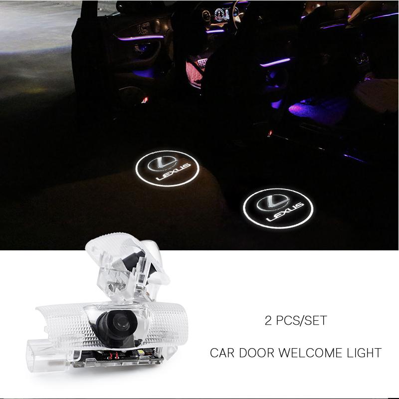 

2Pcs Car Door Welcome Lights Projector Lamps Accessories For Lexus F SPORT GX460 Ct200h IS250 ES 220D IS200 Fsport GS GX IS LS