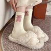 Australian velvet socks women's boneless medium tube socks winter velvet thickened warm confinement socks fluffy home sleep floor socks