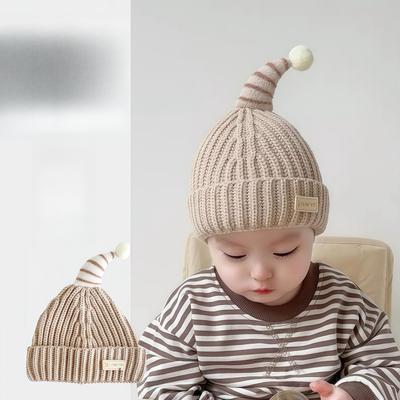 Babymütze, Herren- und Damenmütze, Wollmütze, Warme Mütze, Baby-Ohrenschutzmütze, Dick, Strickmütze