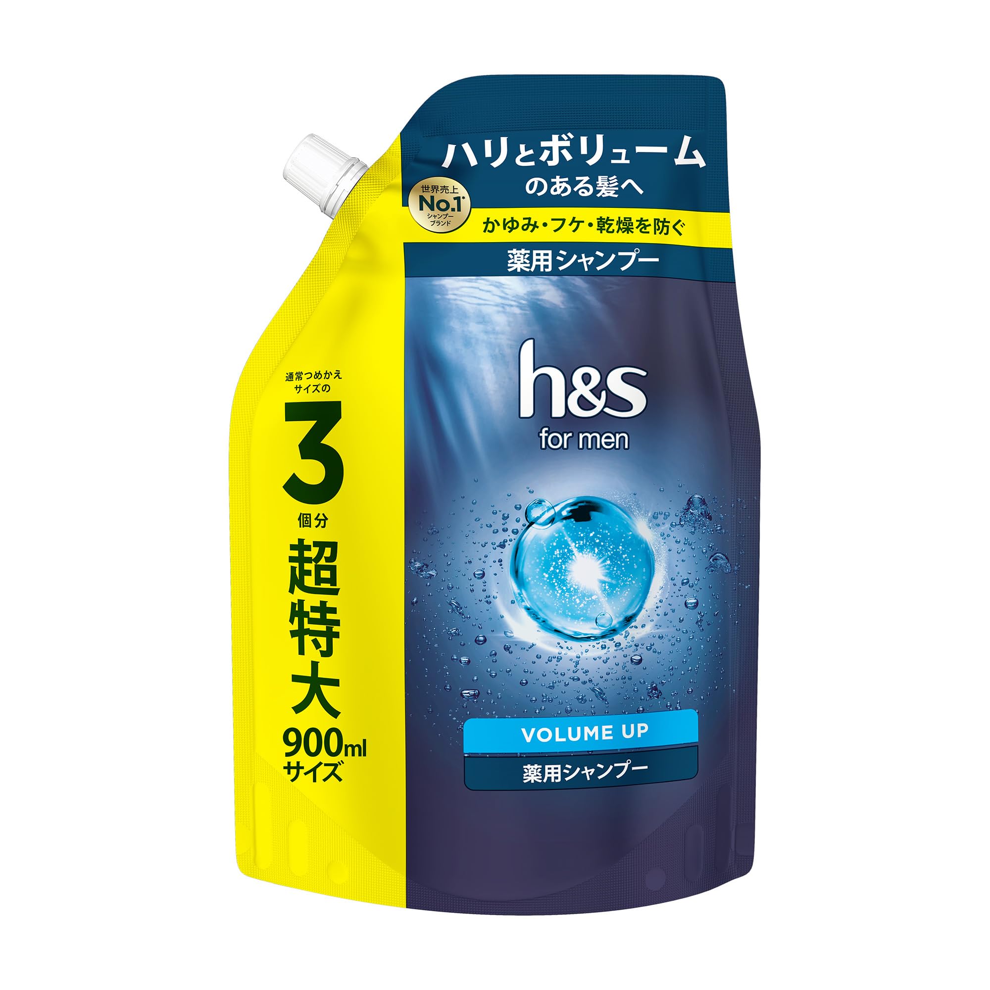 

h&s for men shampoo 900mL refill volume up h&s for men