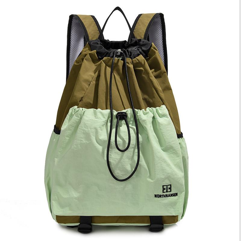 Colour Tone Double Spacious Adjustable Drawstring Oxford Backpack Breathable