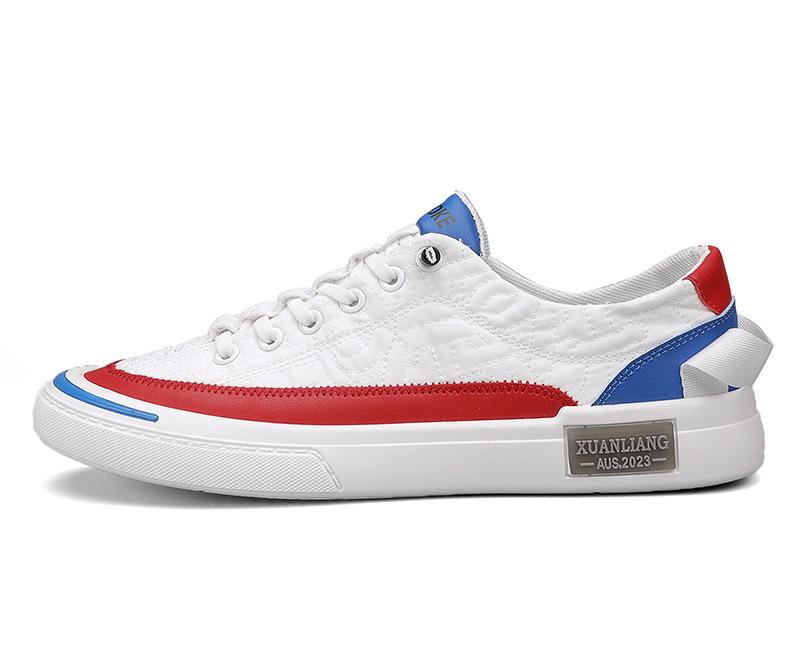 

Cloth shoes men s spring and summer new flat-bottomed sports and leisure shoes Korean overalls, white shoes men s shoes, low-top board shoes 39