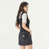 FAIRLIAR GOLF Ball Pouch H-Line High-Waisted Skirt (Black)