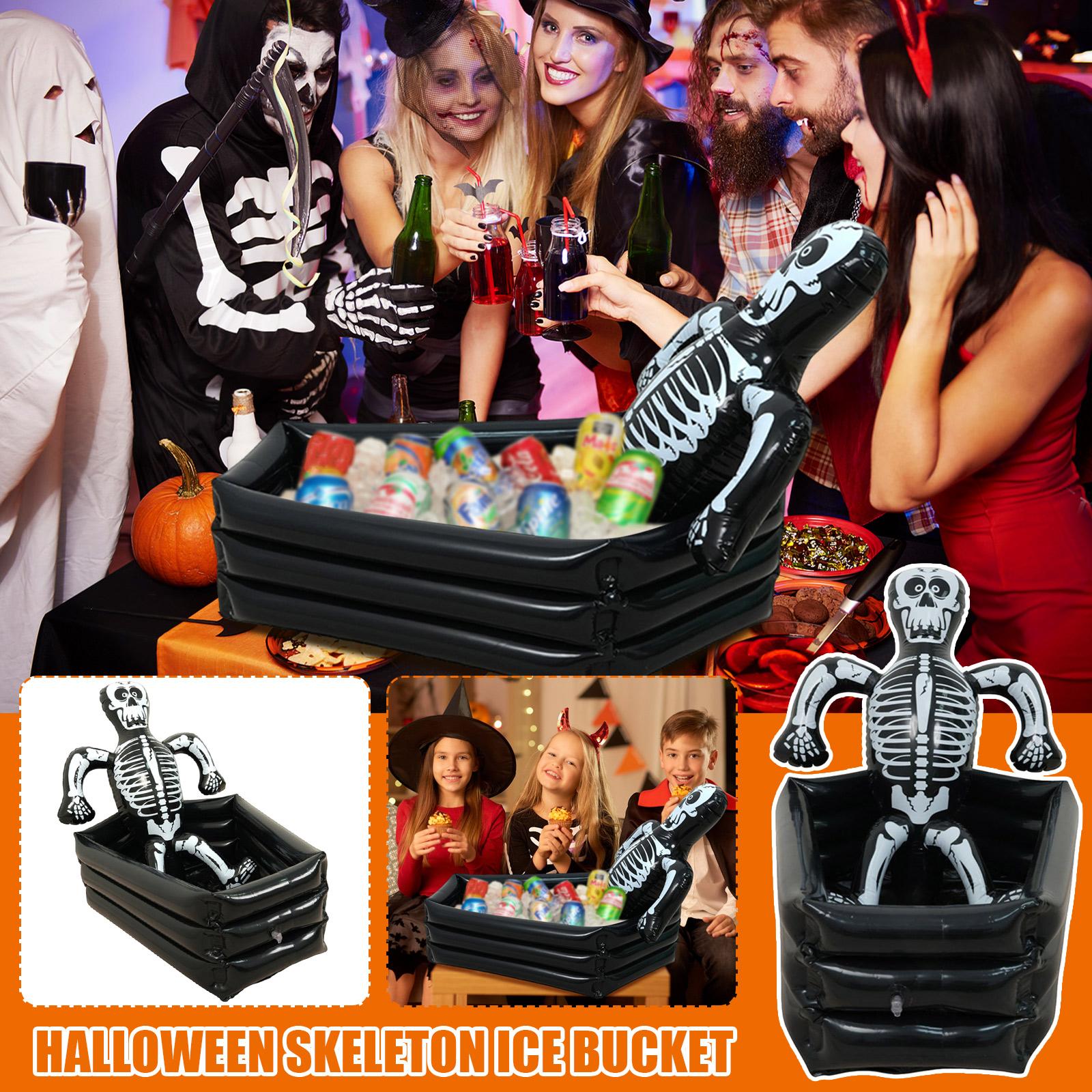 

Halloween Skeleton Ice Bucket Party Beverage Bucket Festival Horror Decoration Storage Bucket Ice Sink Cross Border Beverage Bucket Ice Bucket One Size