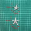 Bi-Color 304 Stainless Steel Starfish Pendant with Real Gold Electroplating