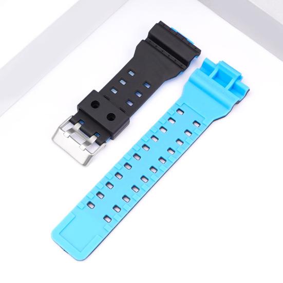 Bracelet de montre en résine souple, respirant, résistant à la sueur, de remplacement pour Casio GA 100/110/120/150/200/300/400/700