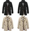 Men's Winter Mid-long Jacket Stylish Casual Overcoat With Lapel Collar And Epaulet Design