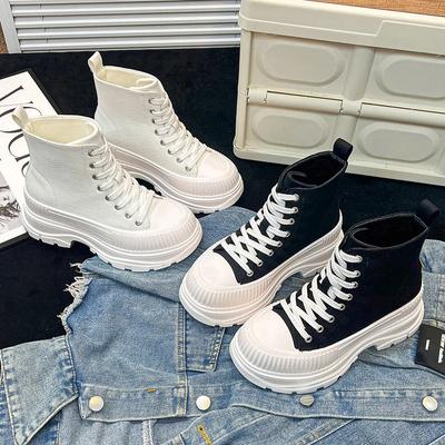 Fashion Fashion Platform High-top Canvas Shoes Women Designer Soft-soled Women's Vulcanized Shoes New Light Outdoor Sport Zapatos Mujer