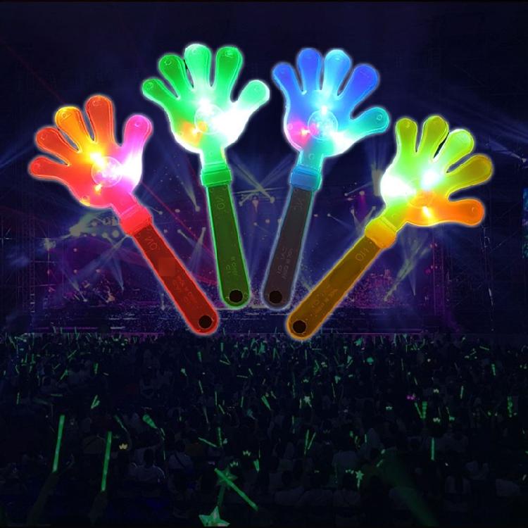 10pcs Lighted Hand Clappers for Parties Decoration Tool Festivals Noise Maker Music Festivals Accessories for Children