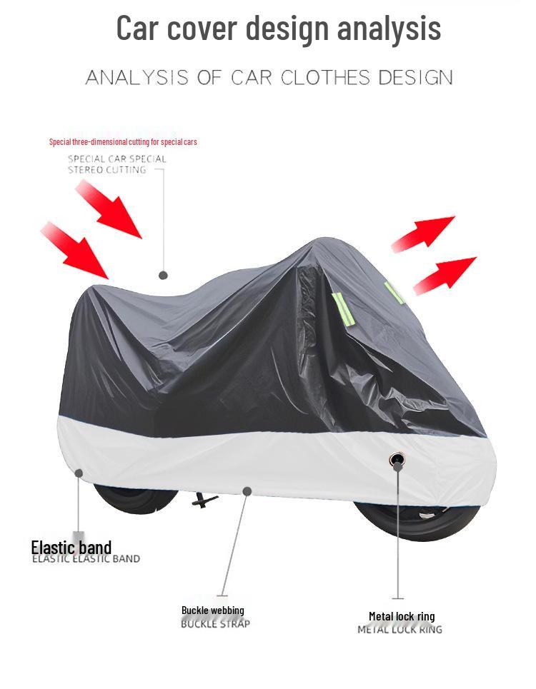 Premium Motorcycle Cover: Thick, Sunproof, and Rainproof for Electric and Standard Bikes
