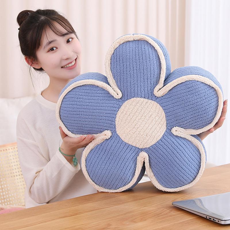 Soft Stuffed Flower Extra Thick Cushion Girly Room Decor Pillow Lifelike Sunflower Plush Toys Baby Kids Birthday Gift 50/65cm