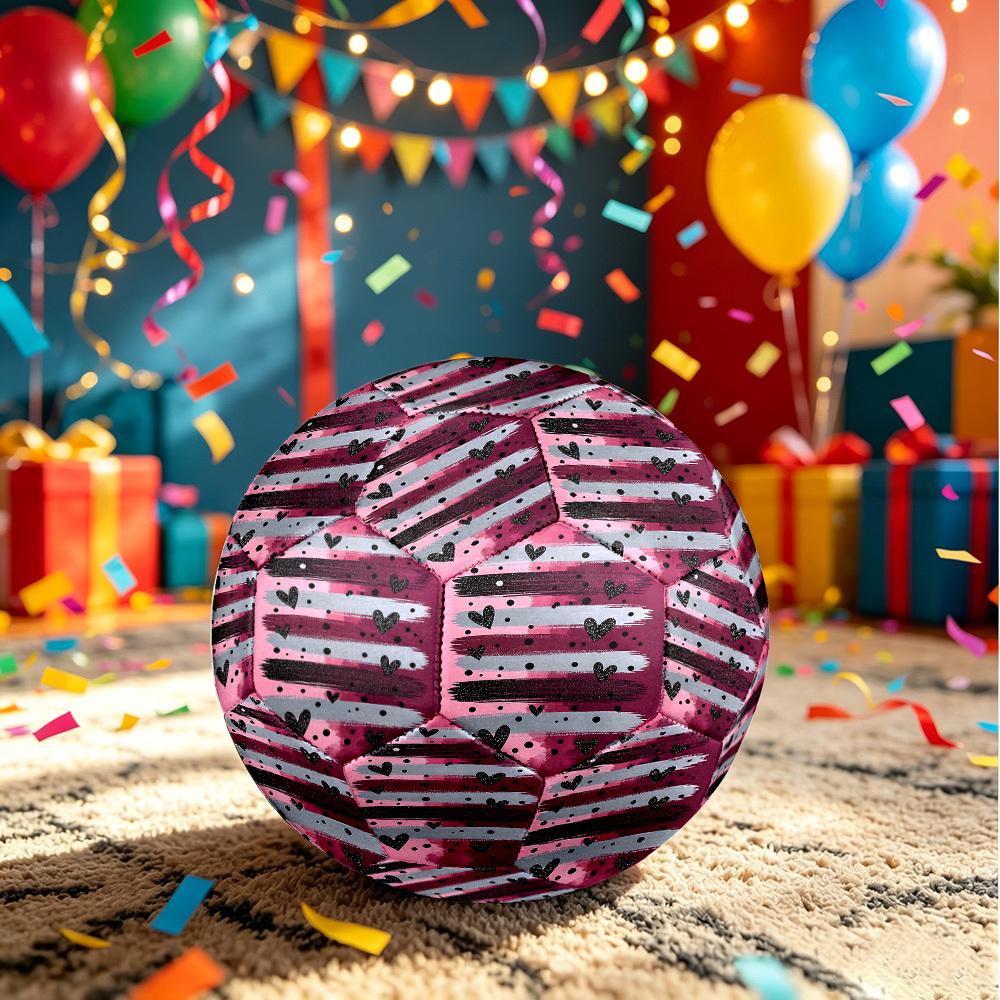 1pc Love Motion Theme Soccer Ball Football, Size 5, Lightweight PVC, Outdoor Training Soccer Ball,Gift c6523