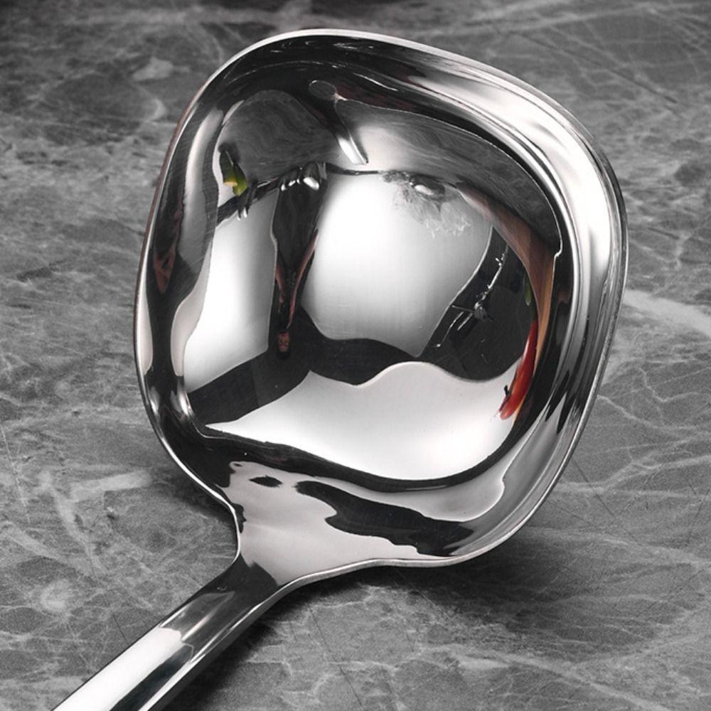 Square Soup Ladle Stainless Steel Long Handle Colander Tableware Cooking Strainers Kitchen
