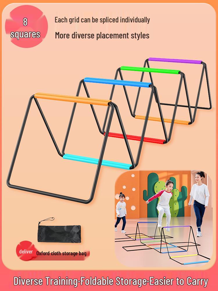 Escada Multifuncional de Agilidade e Fitness Infantil: Design de Borboleta, Amarelinha, Barreiras, Step Trainer de Basquete, Escada de Corda.